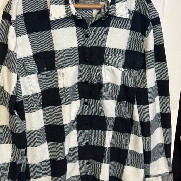 Natural Reflections Black and White Casual Button Down Shirt size XL - Picture 1 of 5